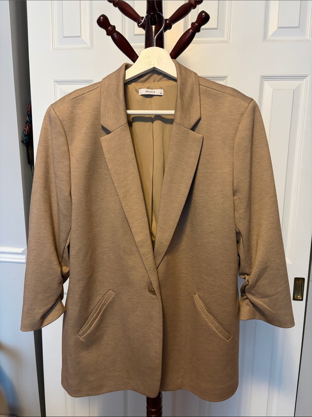 Ricki’s Hampton 3/4 Ruched Sleeve Ponte Blazer